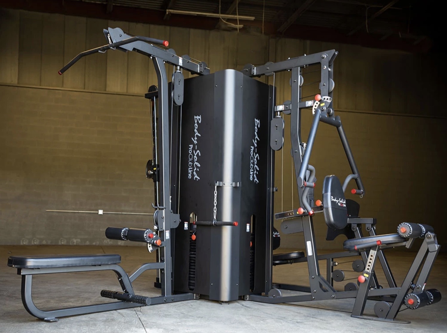 Body-Solid ProClubLine multi-station gym system installed on a commercial training floor