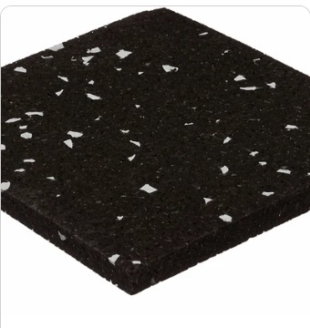 Quarter inch commercial rolled rubber flooring sample, 6 mm