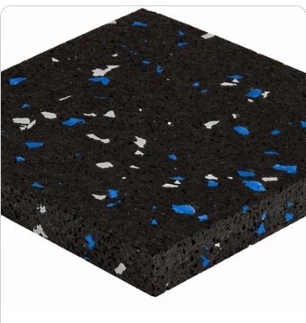 Five sixteenths inch commercial rolled rubber flooring sample, 8 mm