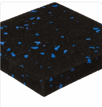Three eighths inch commercial rolled rubber flooring sample, 9 mm